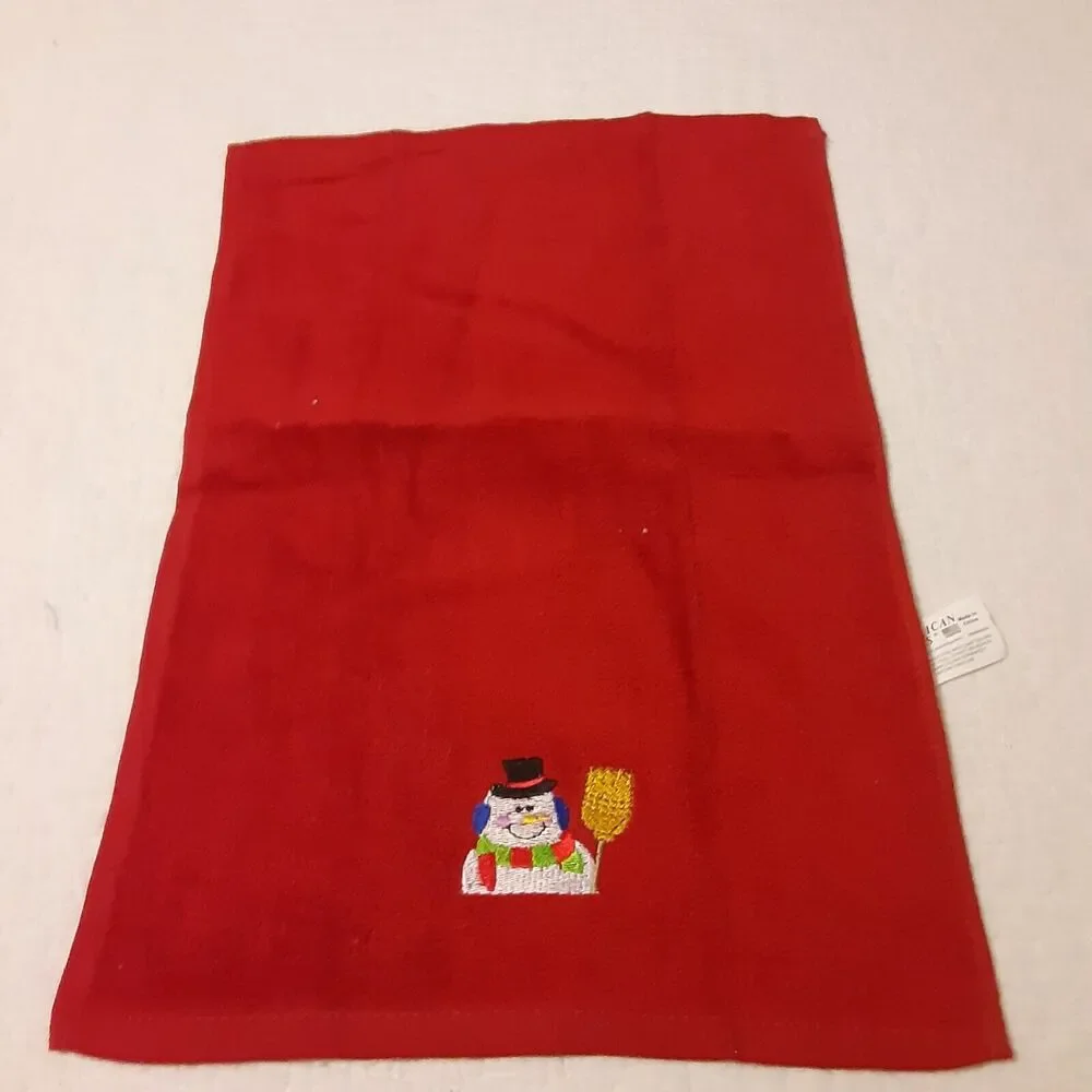 Christmas Fingertip Towel Set x 4 Festive Colorful